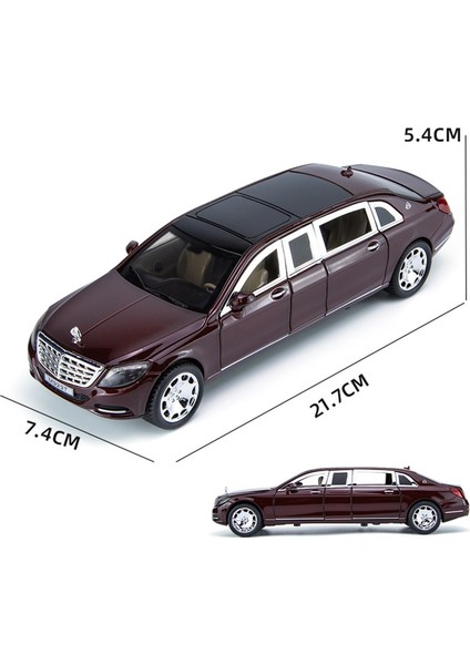 1:24 Mercedes-Benz Maybach S600 Genişletilmiş Alaşım Araba Oyuncak Modeli (Yurt Dışından)