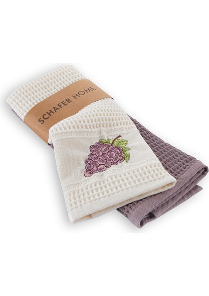Home Grape 2'li Kurulama Bezi 45 x 65 -Mor
