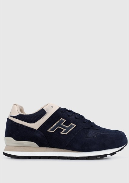 Lacivert Deri Erkek Sneaker