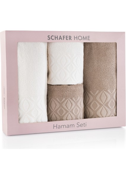 Home Cleo Hamam Seti 4 Parça-Bej - Ekru