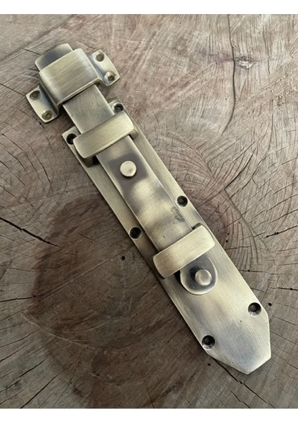 El Yapımı Antik Pirinç Sarı Sürgü Ahşap Kapı Sürgüsü 22CM