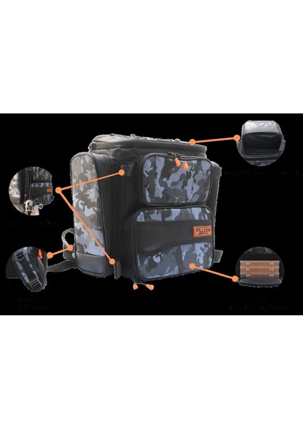 Black Camo Back Pack - Balıkçı Sırt Çantası indirimleri