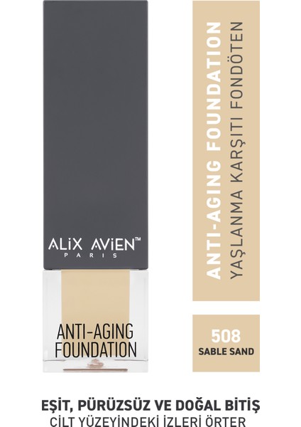 Yaşlanma Karşıtı Fondöten - Anti Aging Foundation 508 Sable Sand SPF 15 - 35 ml