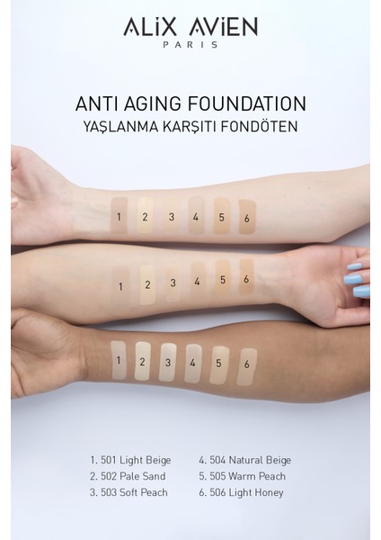 Yaşlanma Karşıtı Fondöten - Anti Aging Foundation 502 Pale Sand SPF 15 - 35 ml