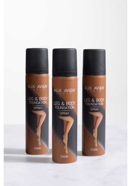 Bacak Fondöteni Dark Vücut Makyajı Bronzlaştırıcı Etki Sprey - Leg & Body Foundation Spray 75 ml