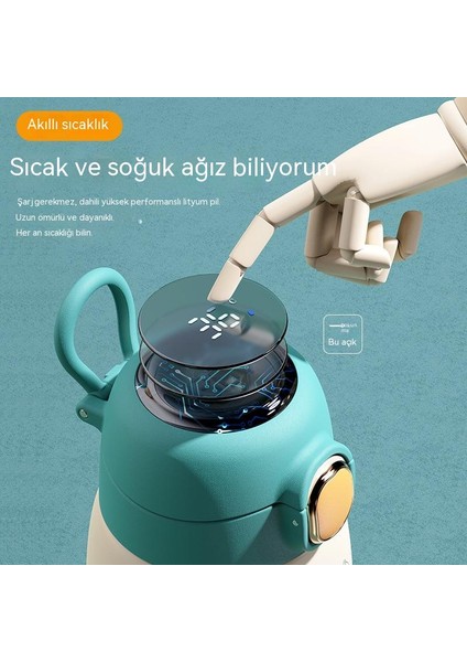 Çocuk Su Bardağı Çocuk Termos Led Akıllı Ekran Termos Bardak Çocuk Su Bardağı Öğrenci Kupası (Yurt Dışından)