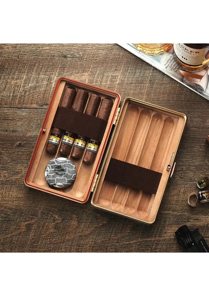 Aluminyum Içi Sedir Puro Taşıma Çantası Rose Gold 8'li fırsatları