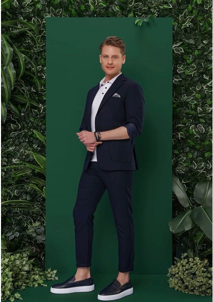 Slim Fit Lacivert Spor Ceket fiyatları