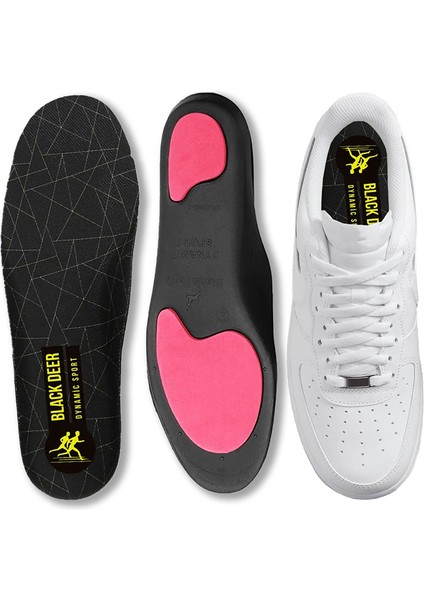 Dynamic Ayakkabı Iç Tabanı ,Spor Tabanlık,Ayakkabı Tabanlığı,Erkek,Kadın, Triangle Siyah