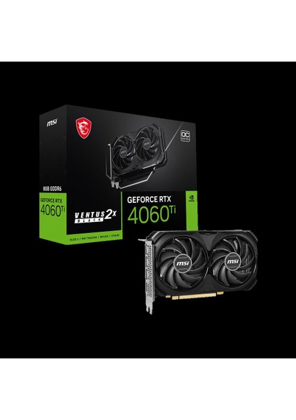 Vga Geforce Rtx 4060 Tı Ventus 2X Black 8G Oc Rtx4060Tı 8Gb Gddr6 128B Dx12 Pcıe 4.0 X16 (3Xdp 1Xhdmı) Ekran Kartı