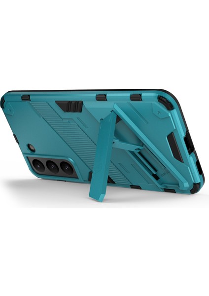Kickstand Tasarım Esnek Tpu + Sabit Pc Back Telefon Kapağı Samsung Galaxy S22 5g Için Çizelge Anti Cep Telefonu Kılıfı - Bebek Mavisi (Yurt Dışından) fırsatları