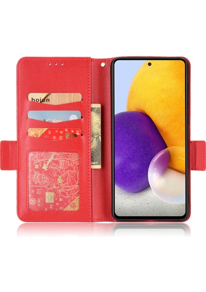 Samsung Galaxy A33 5g Için Yan Manyetik Toka Stand Telefon Kılıfı, Litchi Doku Pu Deri Cüzdan Kılıfı - Kırmızı (Yurt Dışından) fırsatları