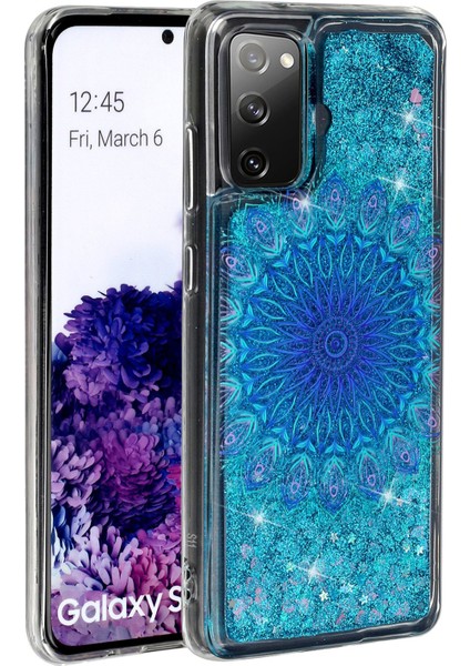 Desen Baskı Parlak Tozu Hızlı ve Tpu Kasası Samsung Galaxy A03S (164.2 x 75.9 x 9.1mm) Için Anti-Damla Koruyucu Kabuk - Ulusal Totem (Yurt Dışından)