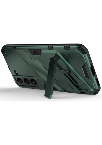 Kickstand Tasarım Esnek Tpu + Sabit Pc Back Telefon Kapağı Samsung Galaxy S22 5g Için Çizelge Anti Cep Telefonu Kılıfı - Yeşil (Yurt Dışından) fırsatları