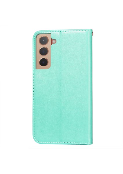 Samsung Galaxy S22 5g Için Tpu+Pu Deri Cüzdanı Kapsayan Anti-Çizim Telefonu - Yeşil (Yurt Dışından) modelleri