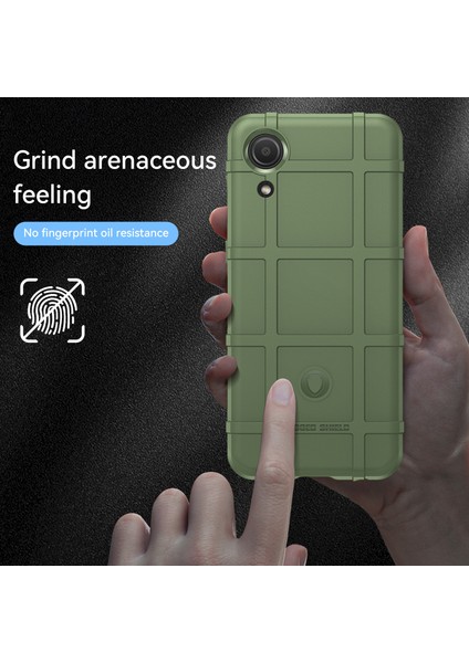 Samsung Galaxy A03 Çekirdeği Için Sağlam Square Grid Tasarım Önleyici Anti-Fall Kalınlaştırılmış Tpu Kapak Koruyucu Telefon Kılıfı - Yeşil (Yurt Dışından) modelleri