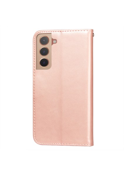 Samsung Galaxy S22 5g Için Tpu+Pu Deri Cüzdanı Kapsayan Anti-Çizim Telefonu - Altın Gül (Yurt Dışından) modelleri