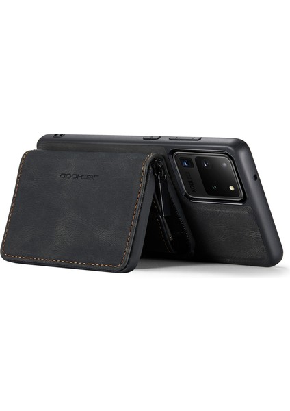 Samsung Galaxy S20 Ultra 4G/S20 Ultra 5g Fermuar Pu Deri Kaplamalı Tpu Kapak Kickstand Söndürülebilir Telefon Kılıfı (Yurt Dışından) modelleri
