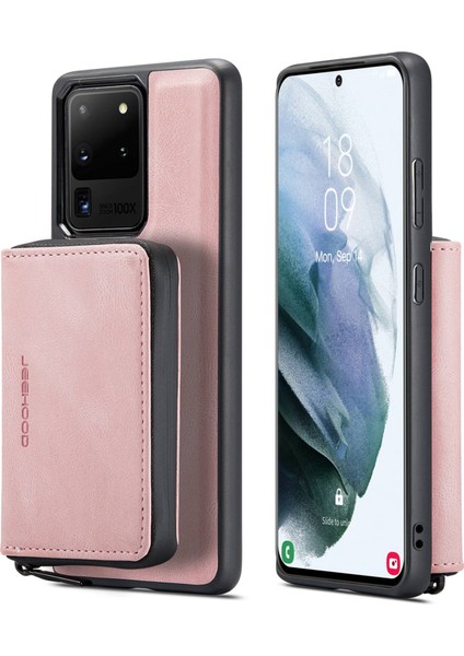 Samsung Galaxy S20 Ultra 4G/S20 Ultra 5g Fermuar Pu Deri Kaplamalı Tpu Kapak Kickstand Söndürülebilir Telefon Kılıfı (Yurt Dışından)