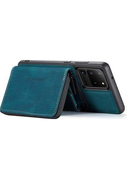 Samsung Galaxy S20 Ultra 4G/S20 Ultra 5g Fermuar Pu Deri Kaplamalı Tpu Kapak Kickstand Söndürülebilir Telefon Kılıfı (Yurt Dışından) fiyatları