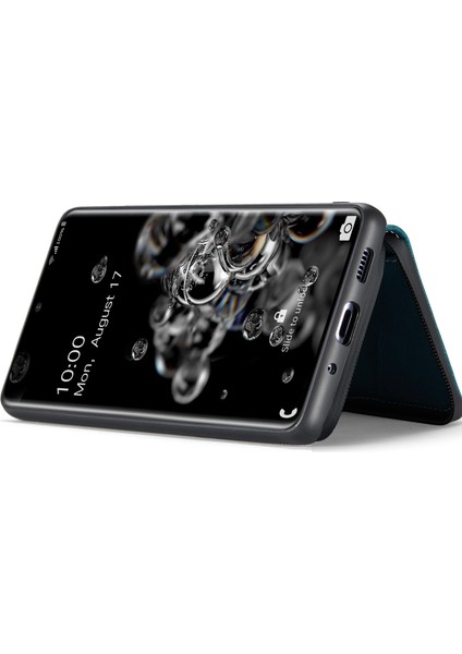 Samsung Galaxy S20 Ultra 4G/S20 Ultra 5g Fermuar Pu Deri Kaplamalı Tpu Kapak Kickstand Söndürülebilir Telefon Kılıfı (Yurt Dışından) modelleri