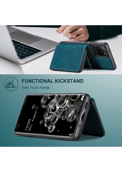 Samsung Galaxy S20 Ultra 4G/S20 Ultra 5g Fermuar Pu Deri Kaplamalı Tpu Kapak Kickstand Söndürülebilir Telefon Kılıfı (Yurt Dışından) indirimleri