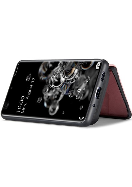 Samsung Galaxy S20 Ultra 4G/S20 Ultra 5g Fermuar Pu Deri Kaplamalı Tpu Kapak Kickstand Söndürülebilir Telefon Kılıfı (Yurt Dışından) modelleri