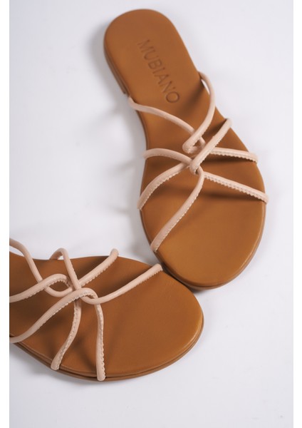 Hakiki Deri 23603-PMB Kadın Pembe Sandalet & Terlik modelleri