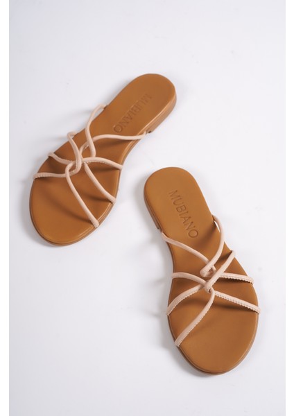 Hakiki Deri 23603-PMB Kadın Pembe Sandalet & Terlik fırsatları