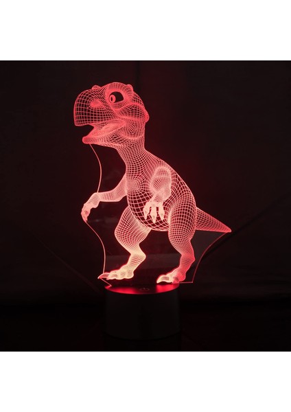 Çocuklar Için Hockey Player 3D Gece Işığı Lambaları 7 LED Dinozor (Yurt Dışından)