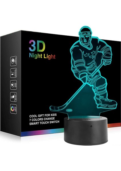 Hokey Oyuncusu Gece Lambası, Hockey 3D Lamba L Ebeveyn (Yurt Dışından)