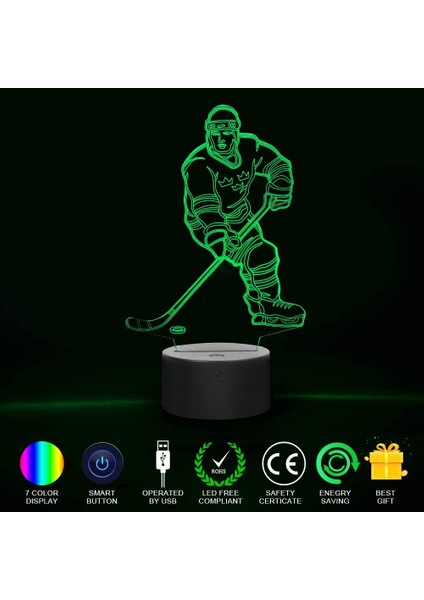 Hokey Oyuncusu Gece Lambası, Hockey 3D Lamba L Ebeveyn (Yurt Dışından) modelleri