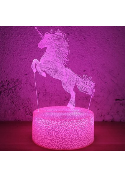 Çocuklar Için Kedi Hediye Kedi 3D Gece Lambası, 7 Co Unicorn 2 (Yurt Dışından)