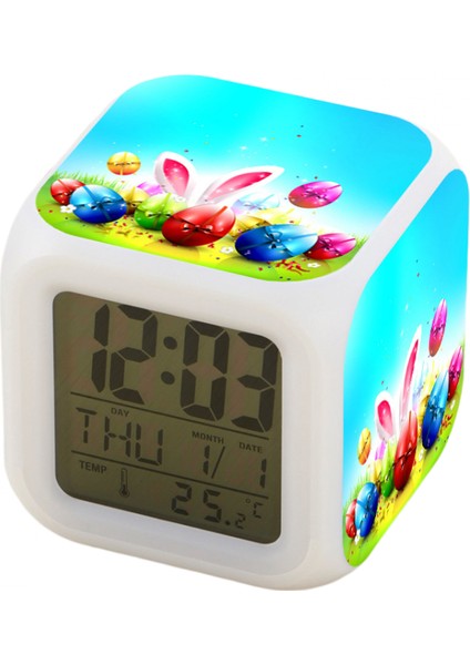 Küçük Boy Mini LED Dijital Erkek Anime Çalar Saat Çocuk Yatak Odası Dekoru JINGYI559 (Yurt Dışından)