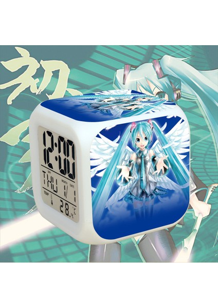 Küçük Boy Mini LED Dijital Erkek Anime Çalar Saat Çocuk Yatak Odası Dekoru JINGYI764 (Yurt Dışından)