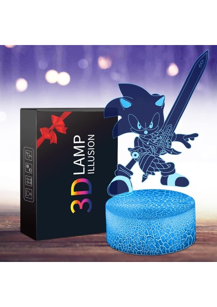 3D Anime Oyuncak Lambası, Hediyeler Re 8 ile 16 Renk Değişimi (Yurt Dışından)