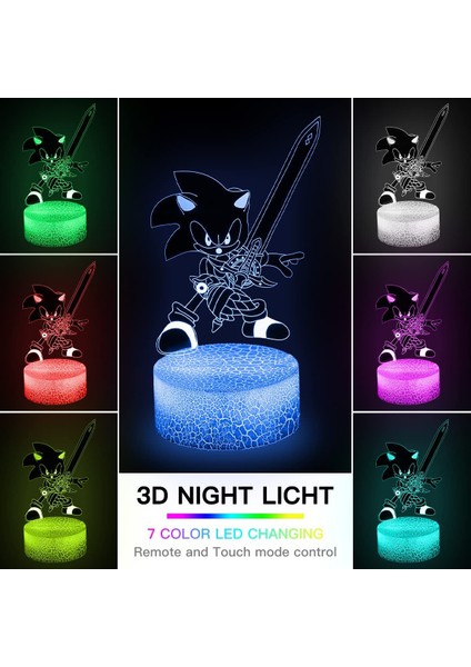 3D Anime Oyuncak Lambası, Hediyeler Re 8 ile 16 Renk Değişimi (Yurt Dışından)