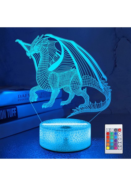 Dragon2 Için Fox 3D Lamba Gece Işığı 3D Illüzyon Lambası (Yurt Dışından)