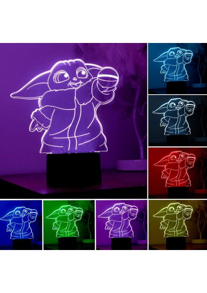 3D Gece Lambası, Hologram Efektli LED Illüzyon Masa 3 Desen (Yurt Dışından)