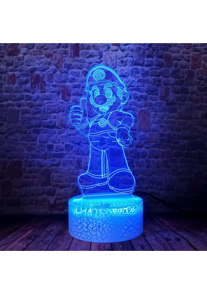 Süper Mario Bros LED Anime Lambası Masa 3D Illusion S Ebeveyn (Yurt Dışından)