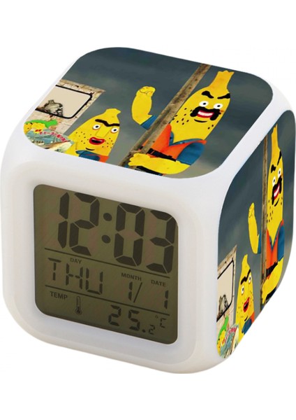 Küçük Boy Mini LED Dijital Erkek Anime Çalar Saat Çocuk Yatak Odası Dekoru JINGYI592 (Yurt Dışından)