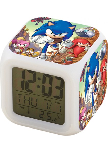 Küçük Boy Mini LED Dijital Erkek Anime Çalar Saat Çocuk Yatak Odası Dekoru JINGYI828 (Yurt Dışından)