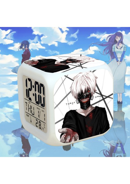 Küçük Boy Mini LED Dijital Erkek Anime Çalar Saat Çocuk Yatak Odası Dekoru JINGYI795 (Yurt Dışından)