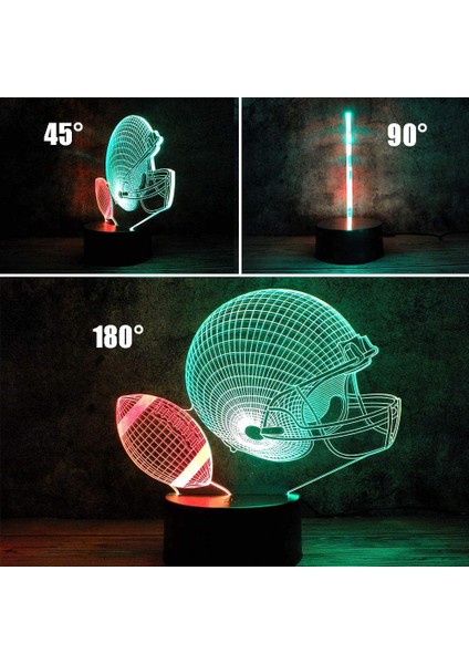 Poker Zarı Gece Işığı LED 3D Illusion USB Futbol Kaskı (Yurt Dışından) fırsatları