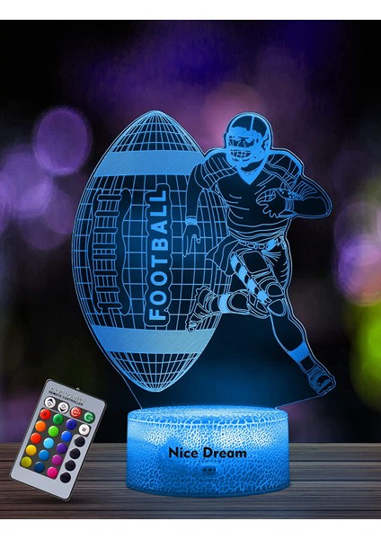 Beyzbol 3D Illüzyon Lambası, 3D Gece Ligi 14-Futbolcu (Yurt Dışından)