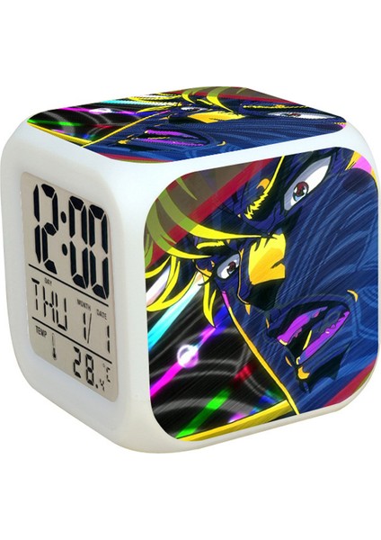 Küçük Boy Mini LED Dijital Erkek Anime Çalar Saat Çocuk Yatak Odası Dekoru JINGYI752 (Yurt Dışından)