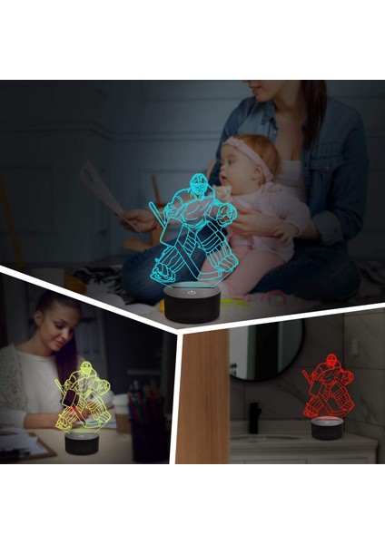 Buz Hokeyi Kaleci Gece Lambası Çocuklar 3D Opti Ebeveyn (Yurt Dışından) fiyatları