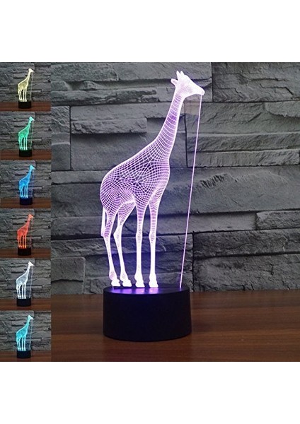 Zürafa 3D Gece Lambası Masa Masa Optik Ebeveyn (Yurt Dışından)