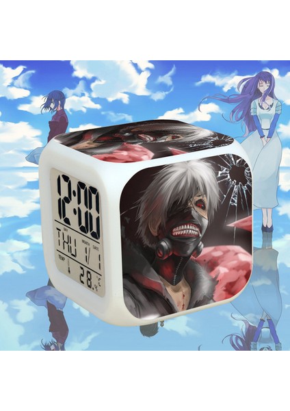 Küçük Boy Mini LED Dijital Erkek Anime Çalar Saat Çocuk Yatak Odası Dekoru JINGYI784 (Yurt Dışından)