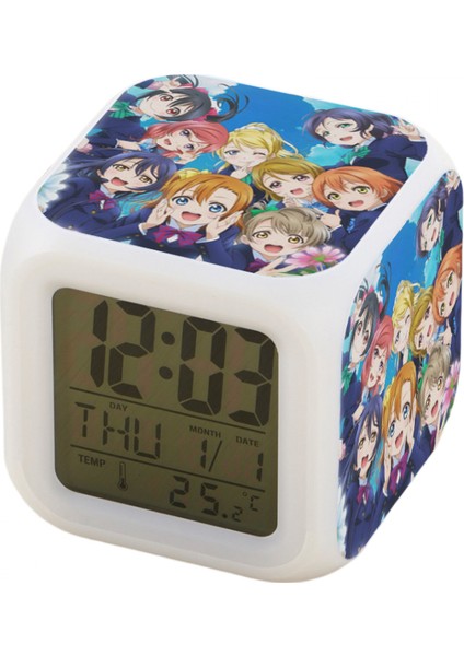 Küçük Boy Mini LED Dijital Erkek Anime Çalar Saat Çocuk Yatak Odası Dekoru JINGYI622 (Yurt Dışından)